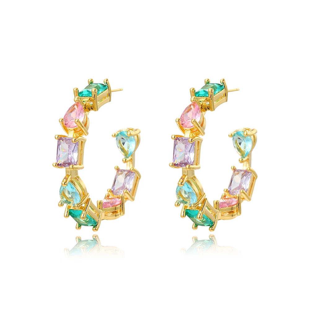 Colour Hoop Earrings