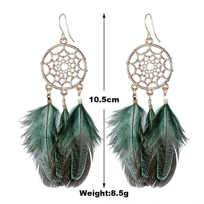 Feather Boho Earrings