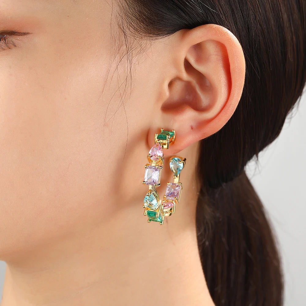 Colour Hoop Earrings