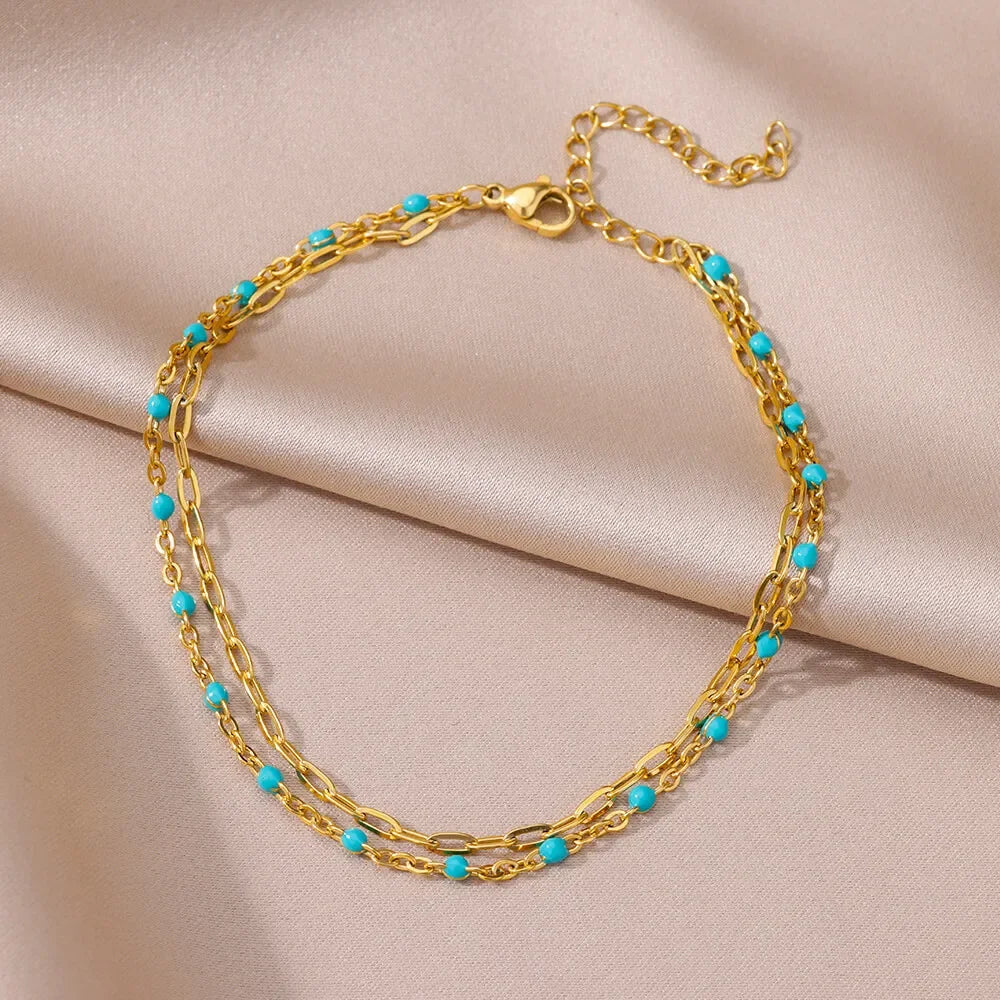 Waterproof Stainless Steel Anklets
