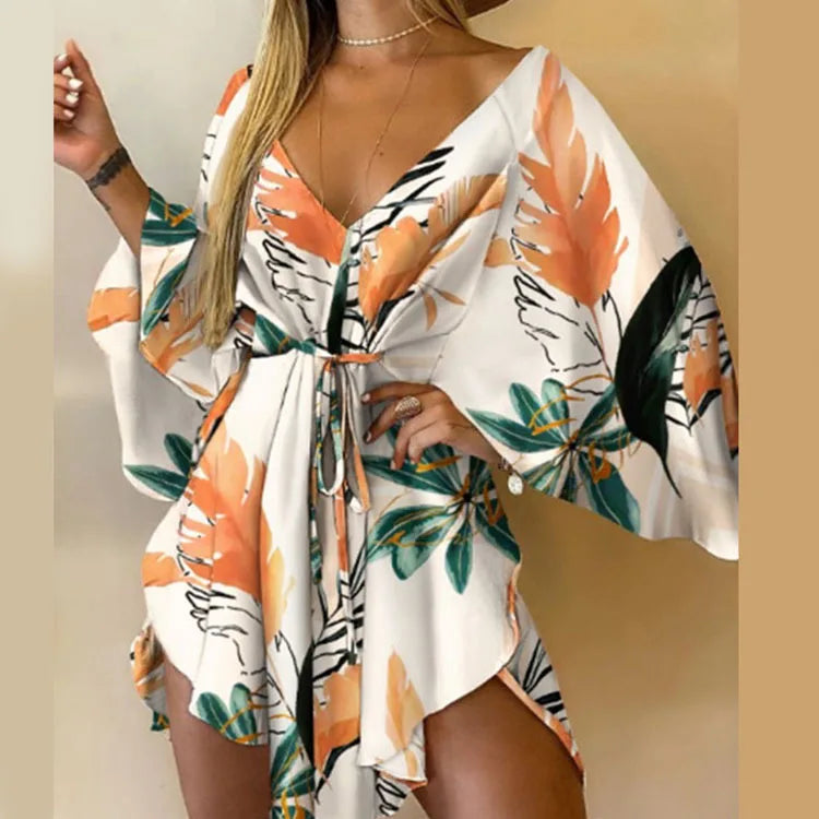 Flora-print Party Dress