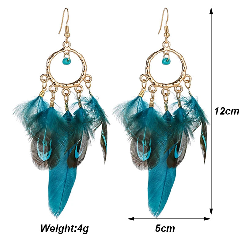 Feather Boho Earrings