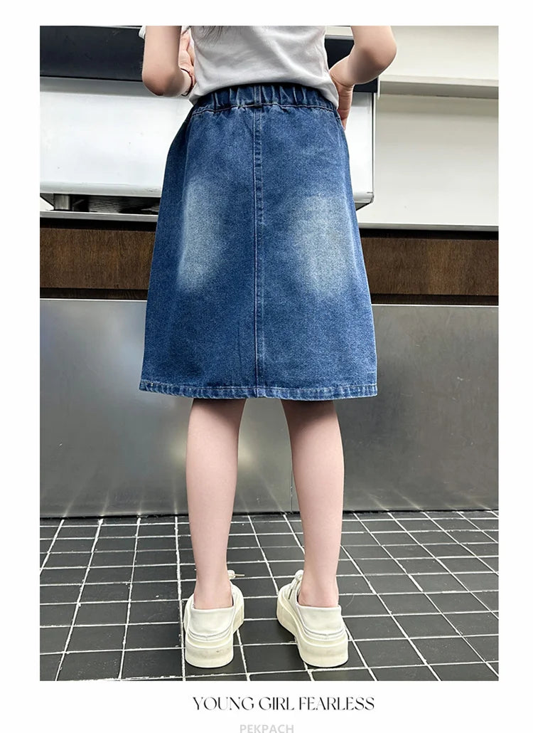 Denim Bow Skirt
