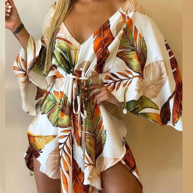 Flora-print Party Dress