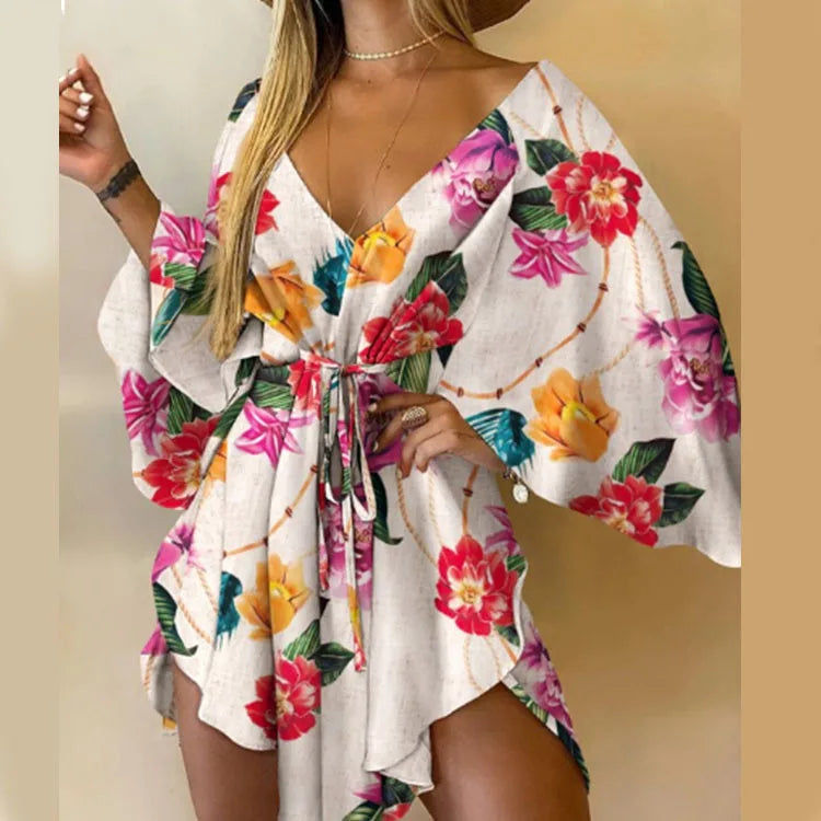 Flora-print Party Dress