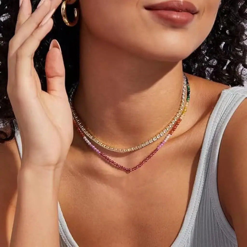 Beaded 14K Gold Plated Necklace