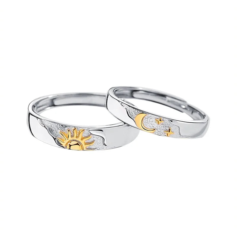 Couple Sun and Moon Rings