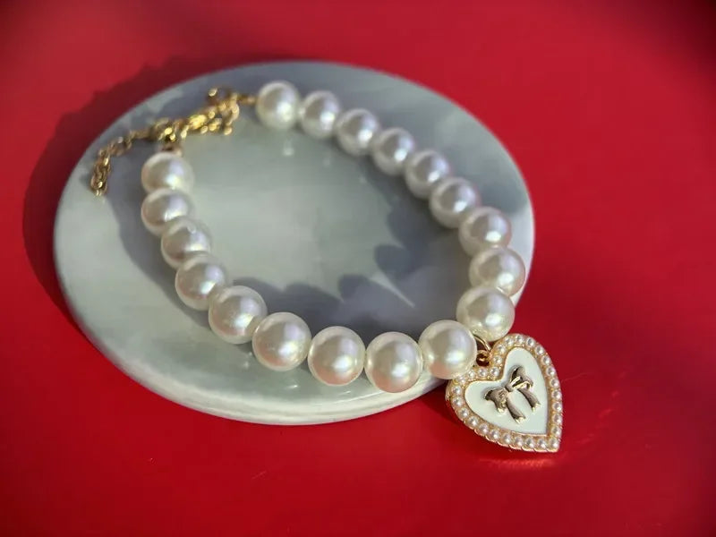 Cute Faux-Pearl Pet Collar