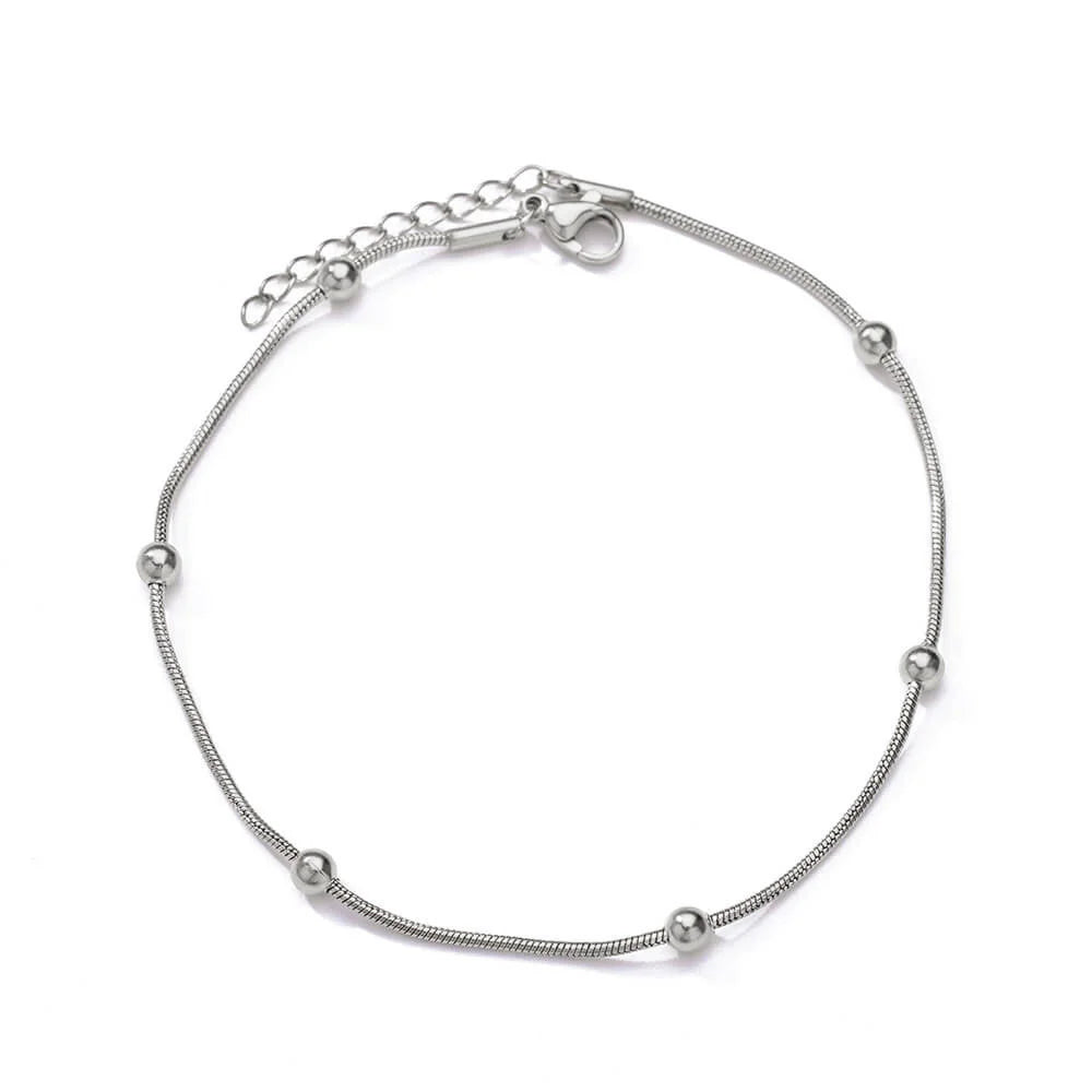 Waterproof Stainless Steel Anklets