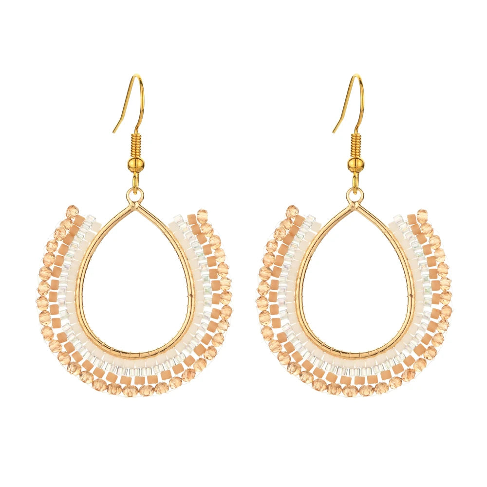 Handmade Gold Plated Bead Earrings