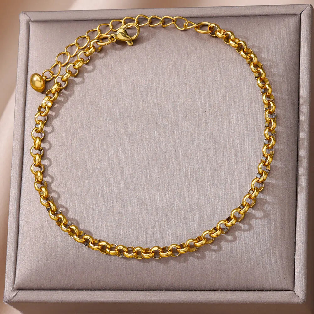 Waterproof Stainless Steel Anklets