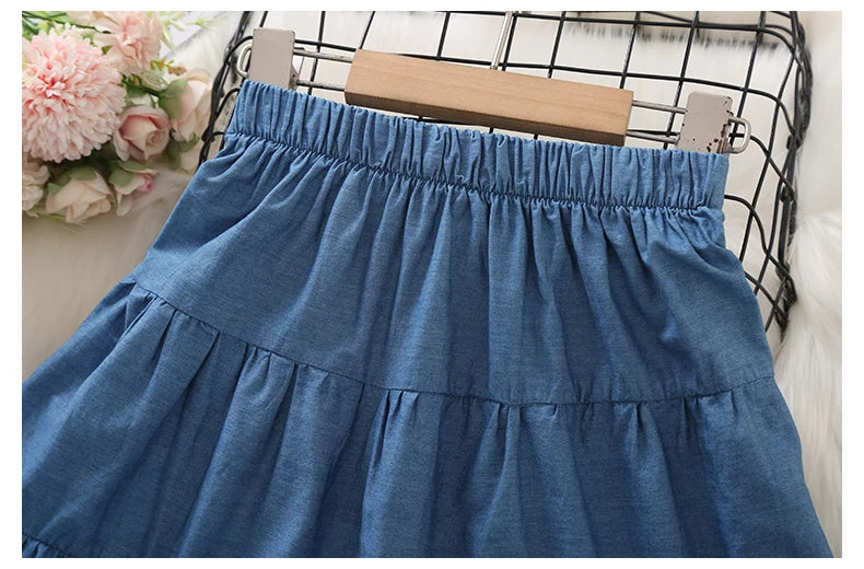 Blue Ruffle Skirt