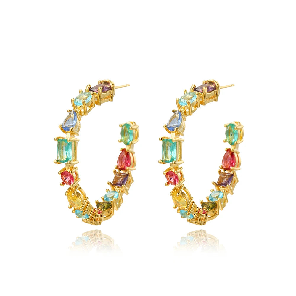 Colour Hoop Earrings