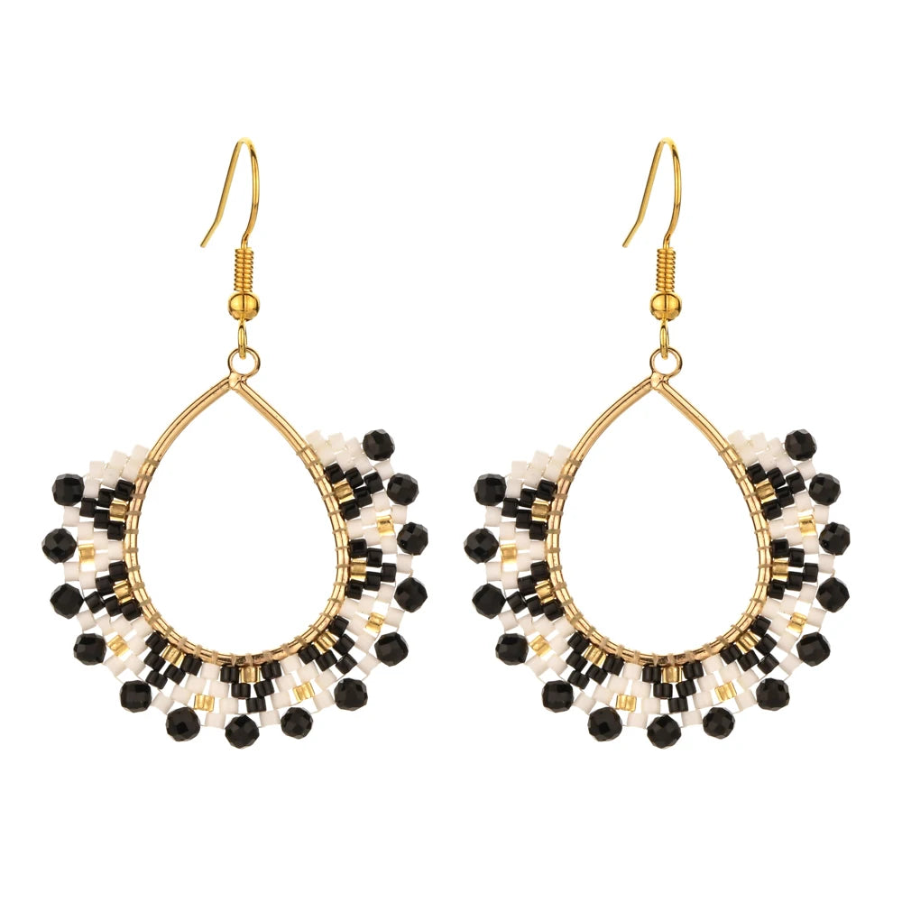 Handmade Gold Plated Bead Earrings
