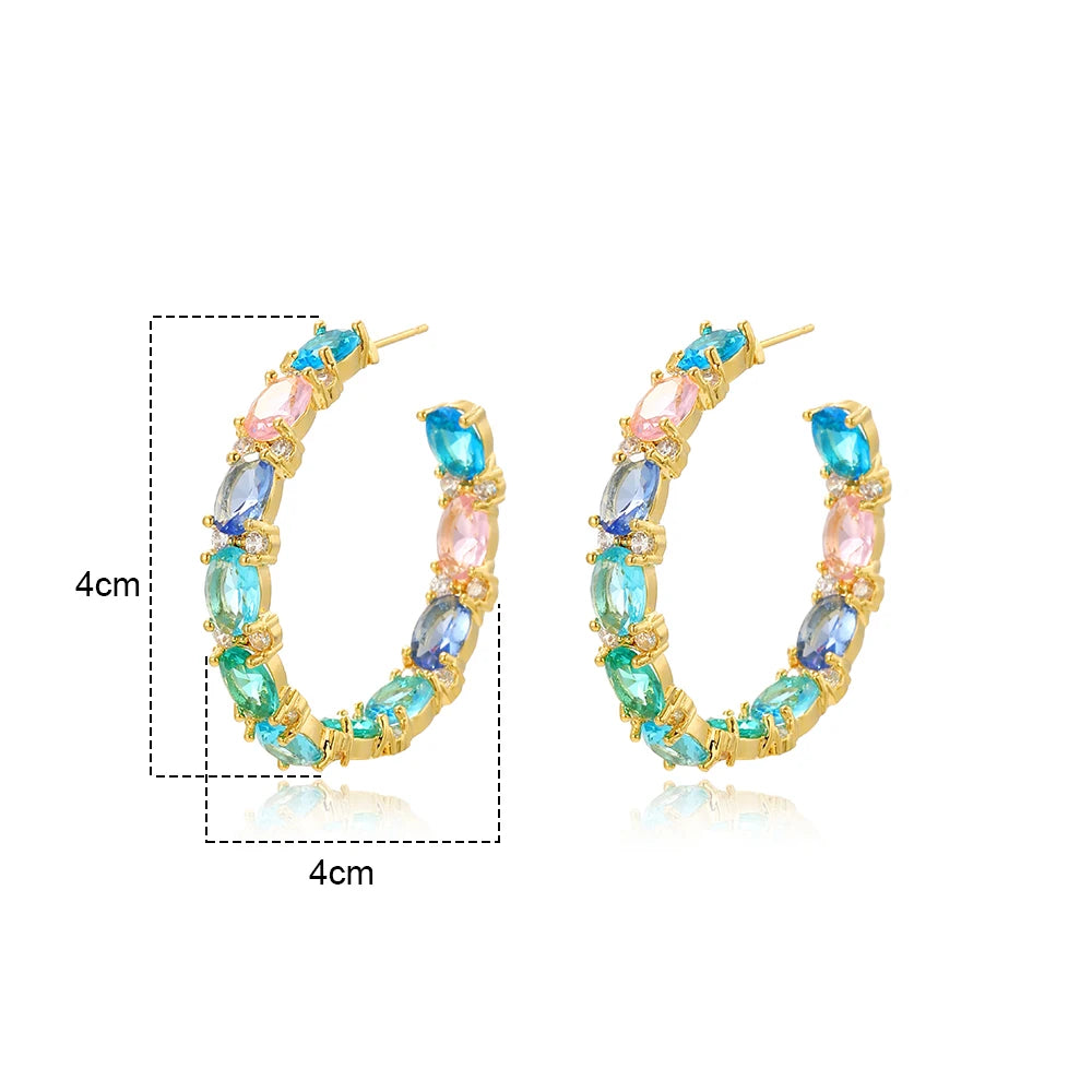 Colour Hoop Earrings
