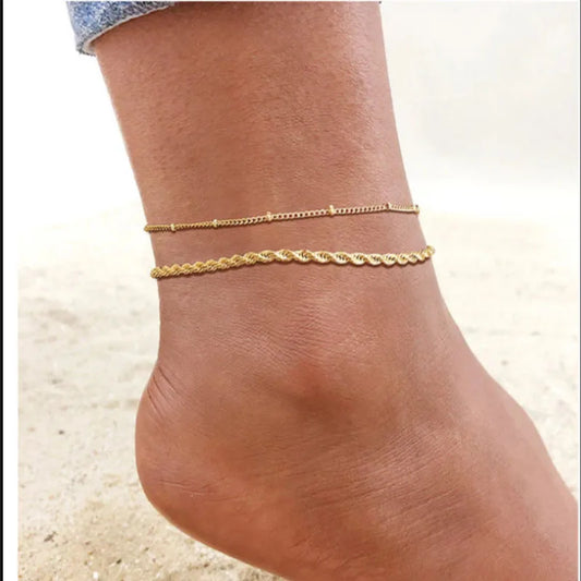 Waterproof Stainless Steel Anklets