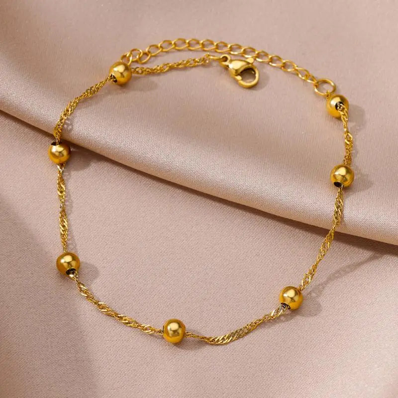 Waterproof Stainless Steel Anklets