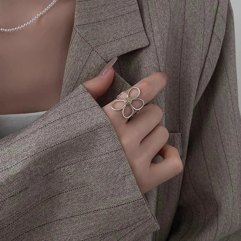 Flower Silver Ring