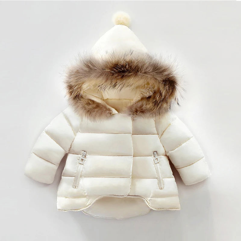 Hooded Fur Kid's Coat