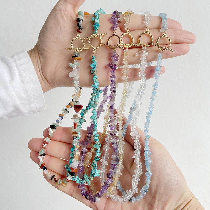 Healing Throat Chakra and Protective Crystal Necklaces