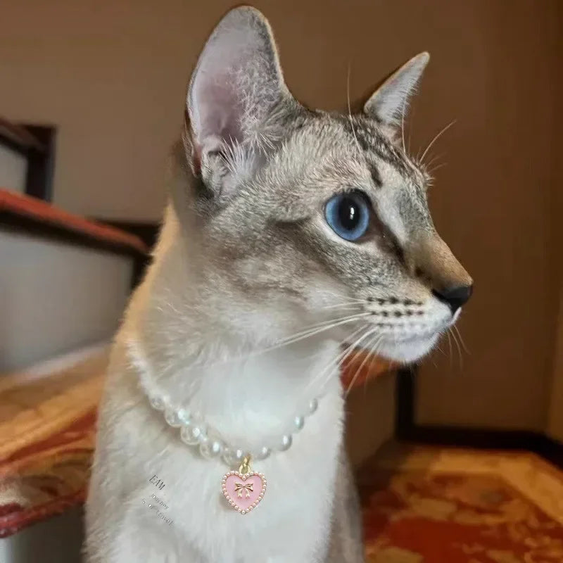 Cute Faux-Pearl Pet Collar