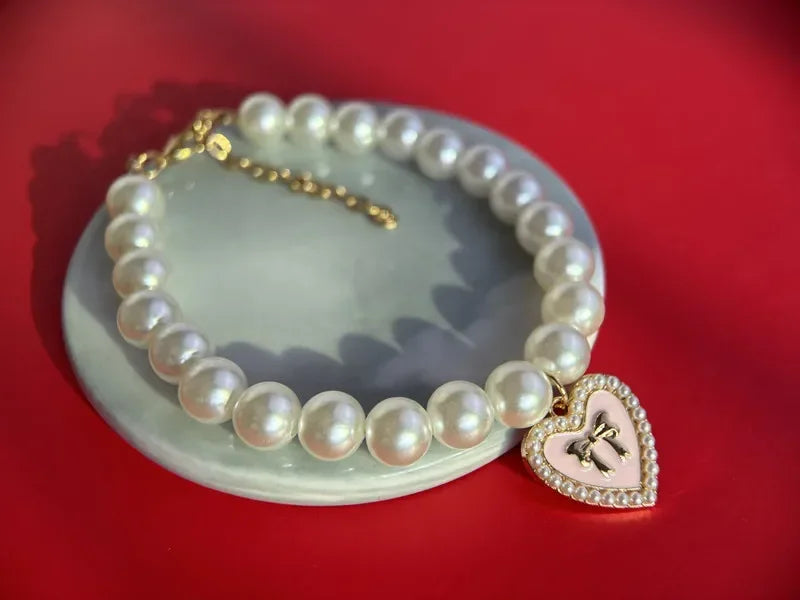 Cute Faux-Pearl Pet Collar