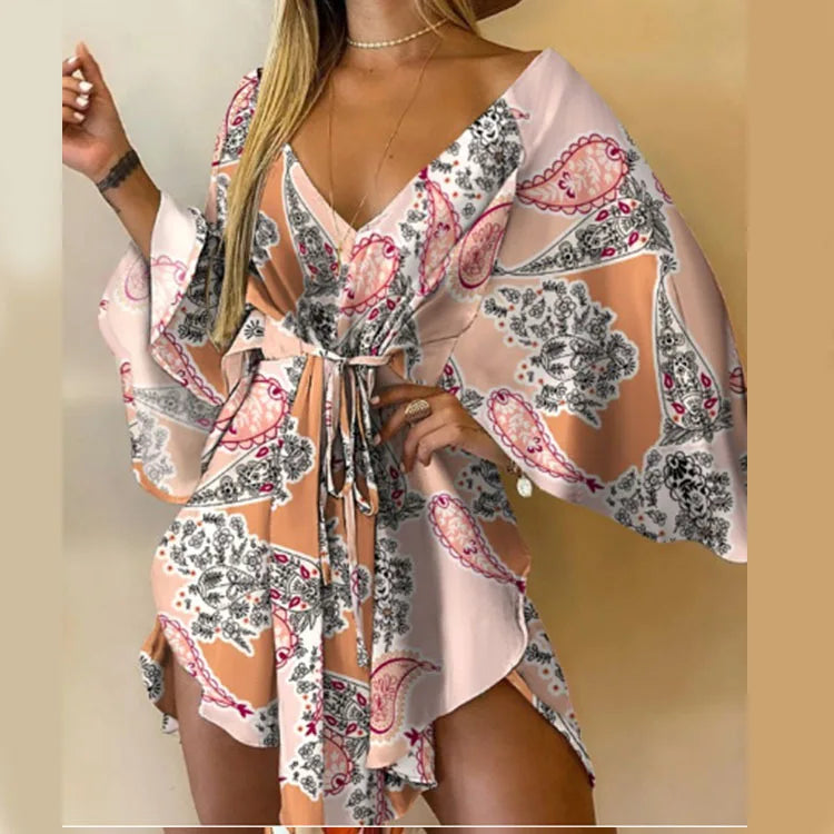 Flora-print Party Dress