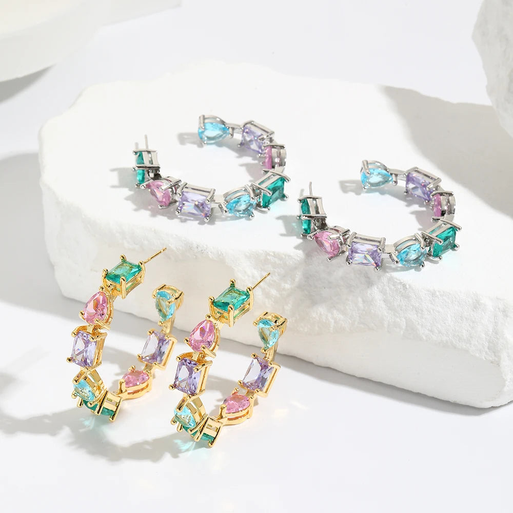 Colour Hoop Earrings