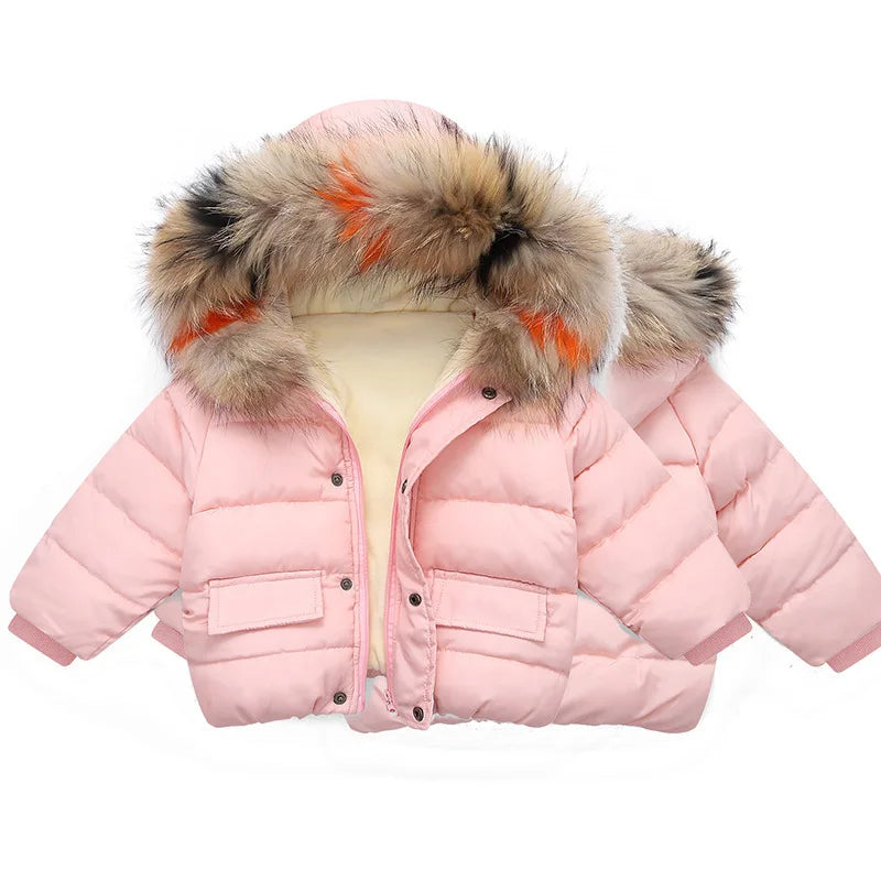Hooded Fur Kid's Coat