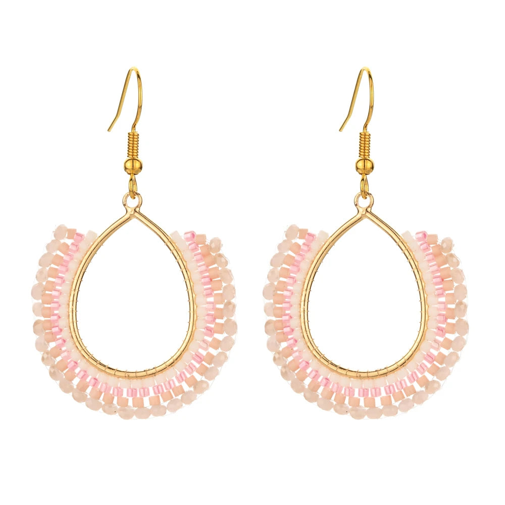 Handmade Gold Plated Bead Earrings