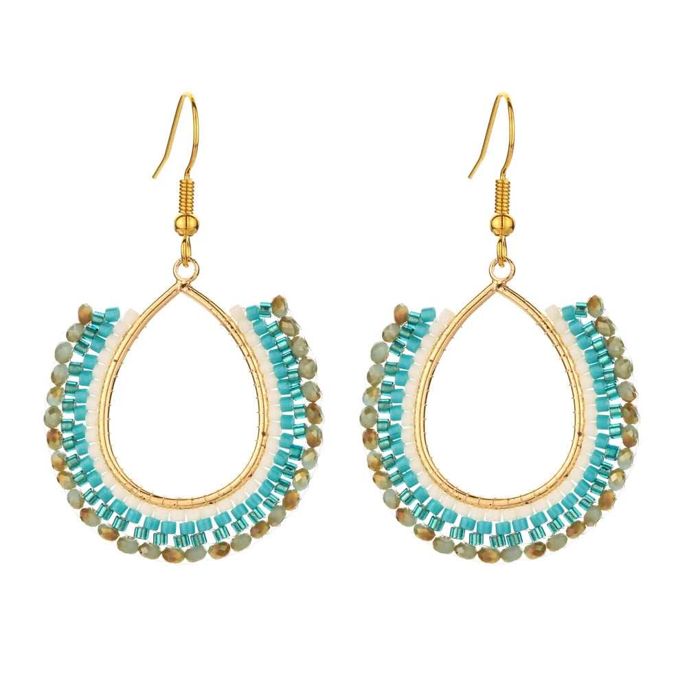 Handmade Gold Plated Bead Earrings
