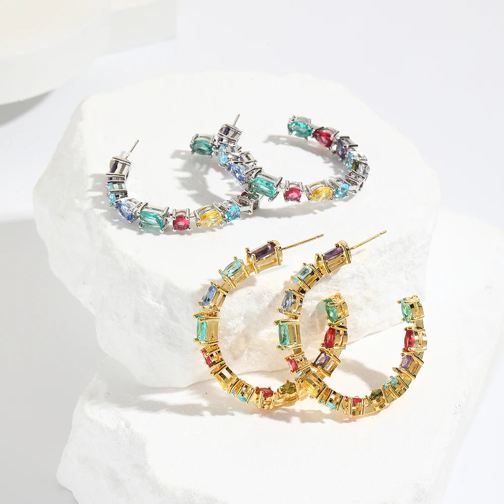 Colour Hoop Earrings