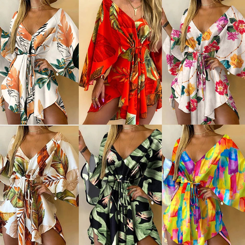 Flora-print Party Dress