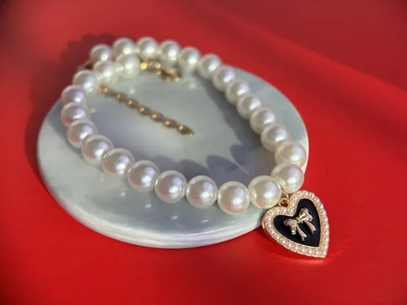 Cute Faux-Pearl Pet Collar