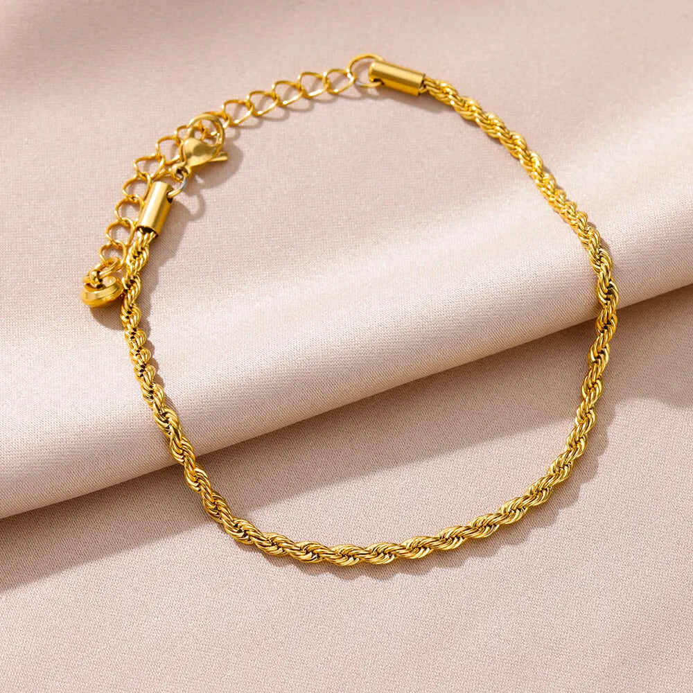 Waterproof Stainless Steel Anklets