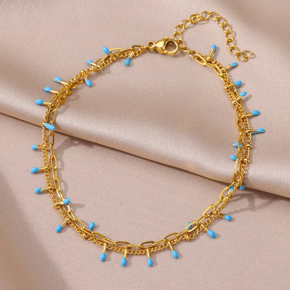 Waterproof Stainless Steel Anklets