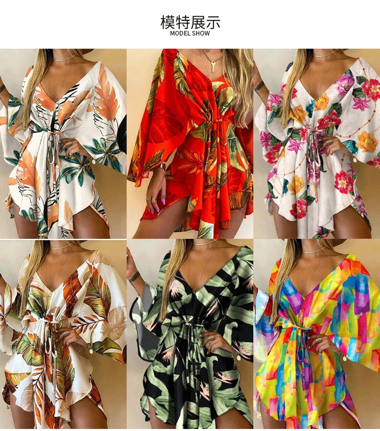 Flora-print Party Dress