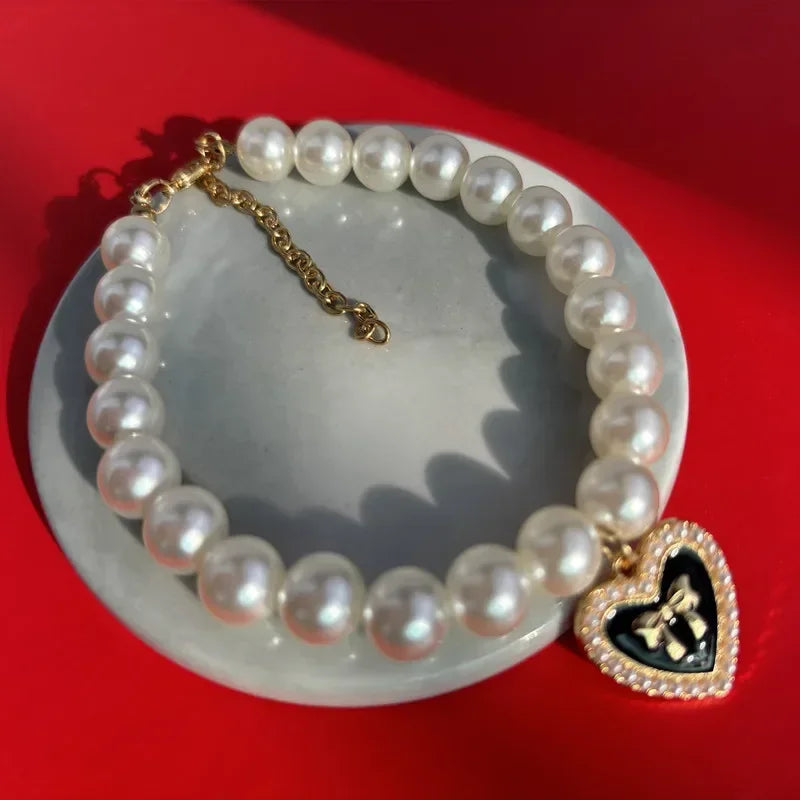 Cute Faux-Pearl Pet Collar