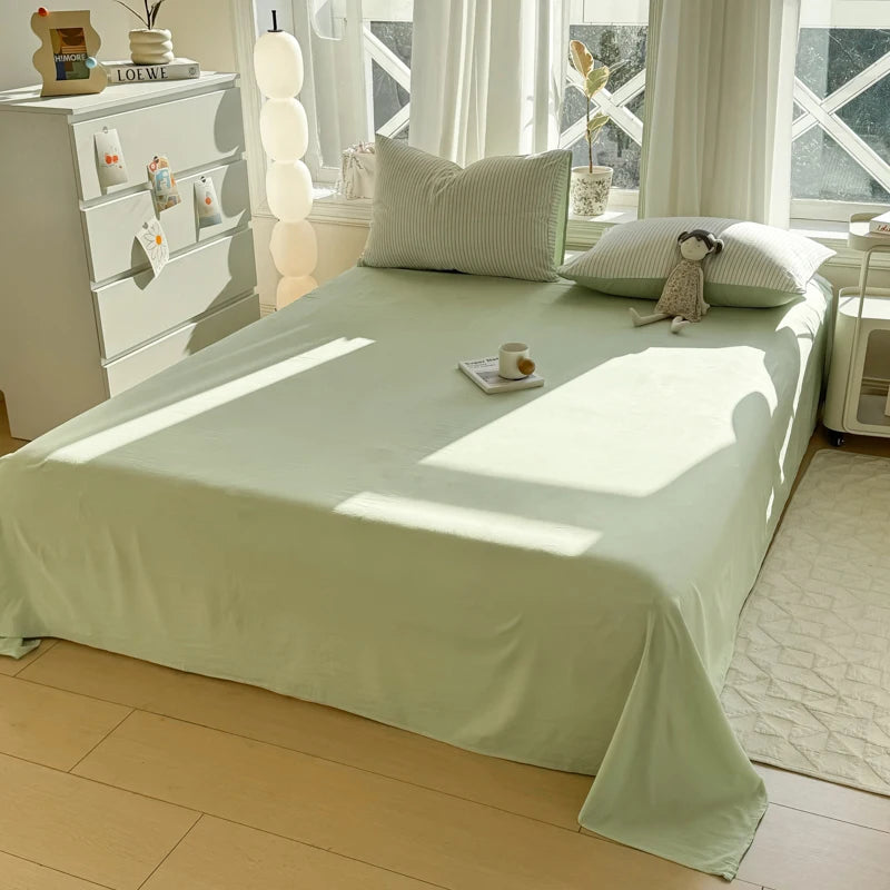 Green Striped Duvet Set