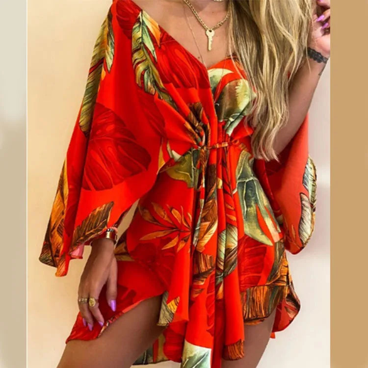 Flora-print Party Dress