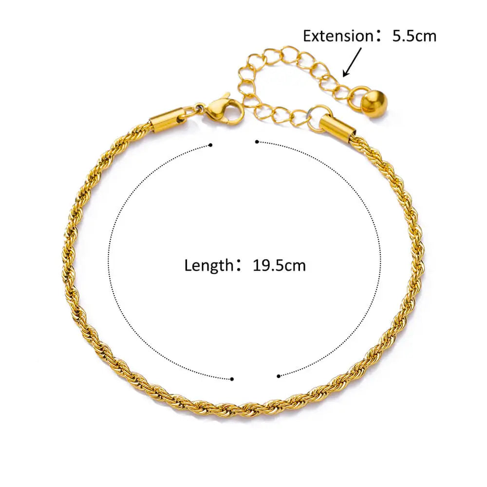 Waterproof Stainless Steel Anklets