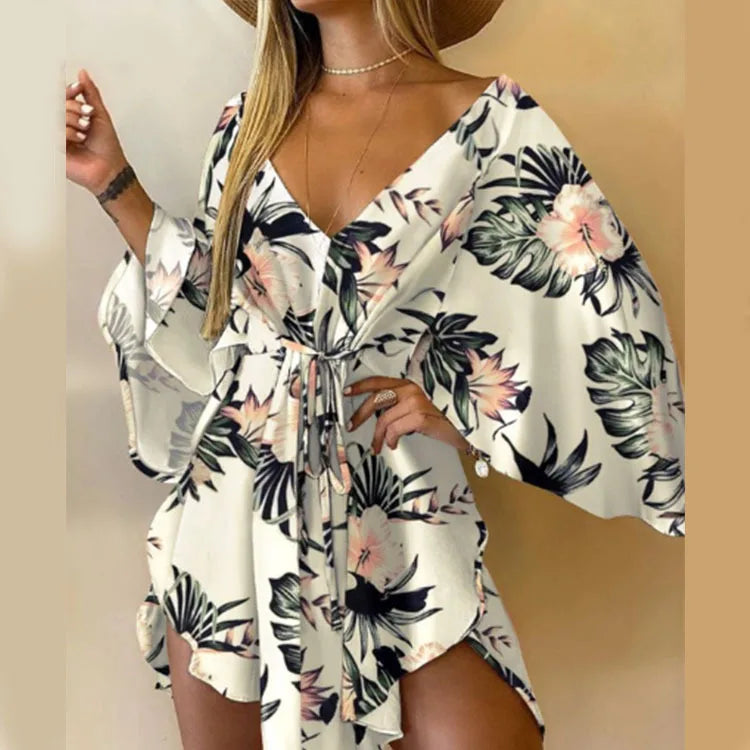 Flora-print Party Dress