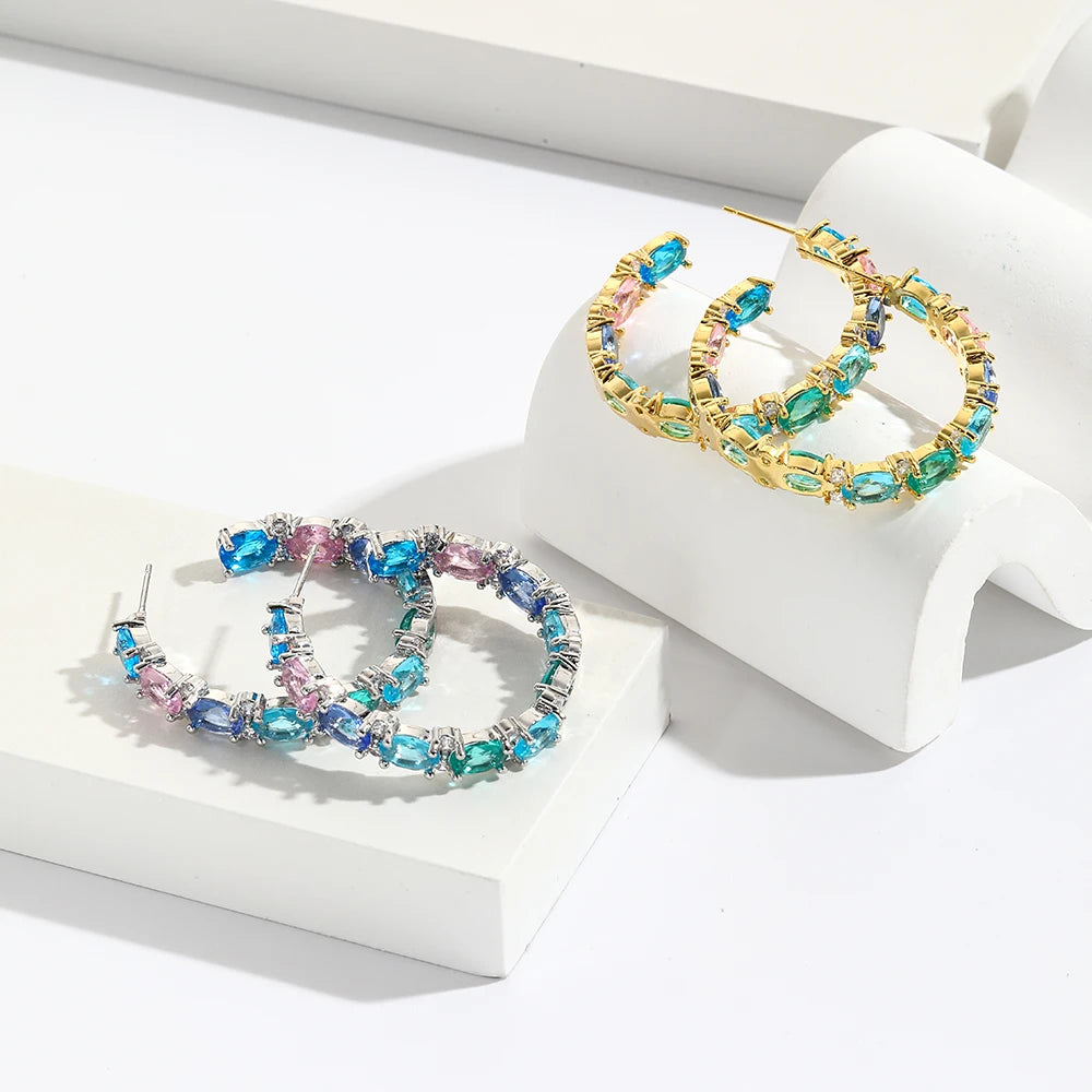 Colour Hoop Earrings