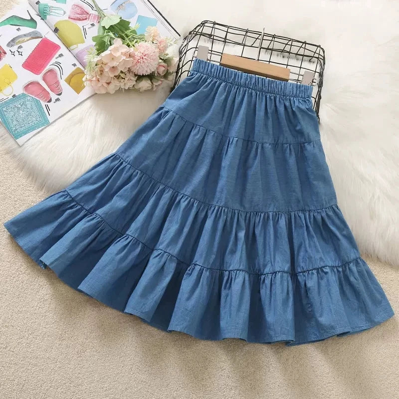 Blue Ruffle Skirt