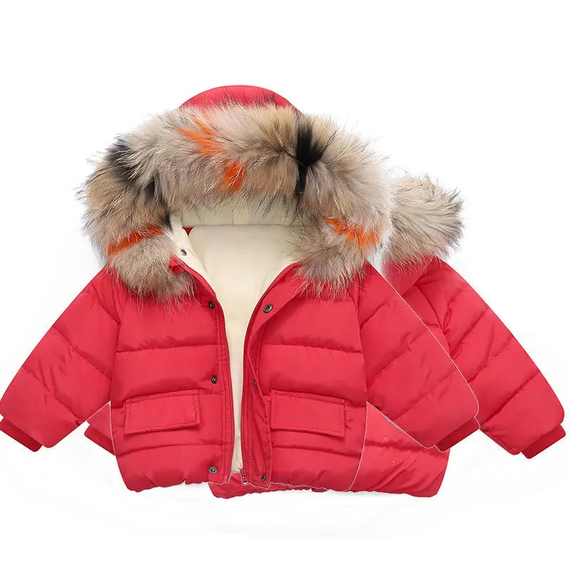 Hooded Fur Kid's Coat