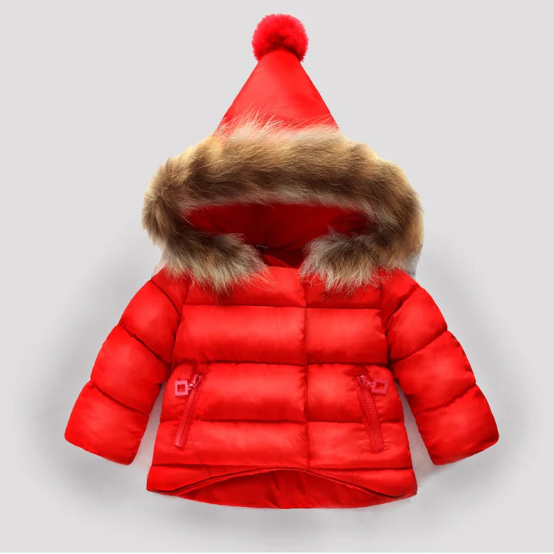 Hooded Fur Kid's Coat
