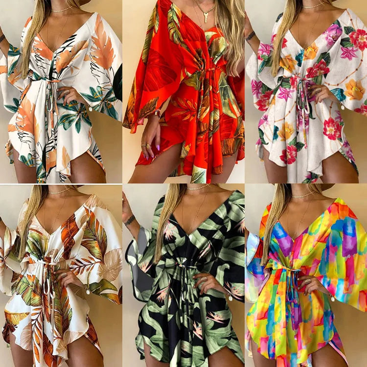 Flora-print Party Dress