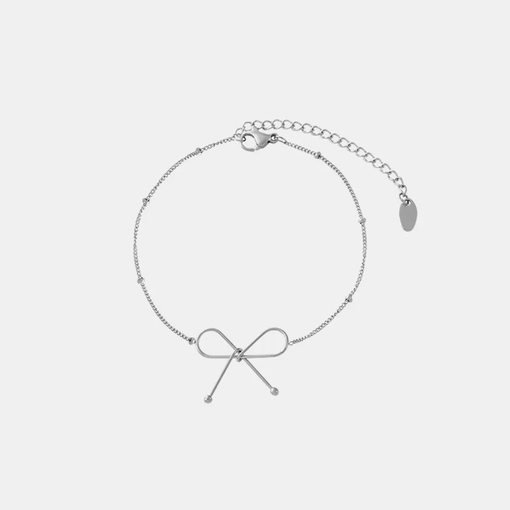 Plated Titanium Steel Bow Bracelet
