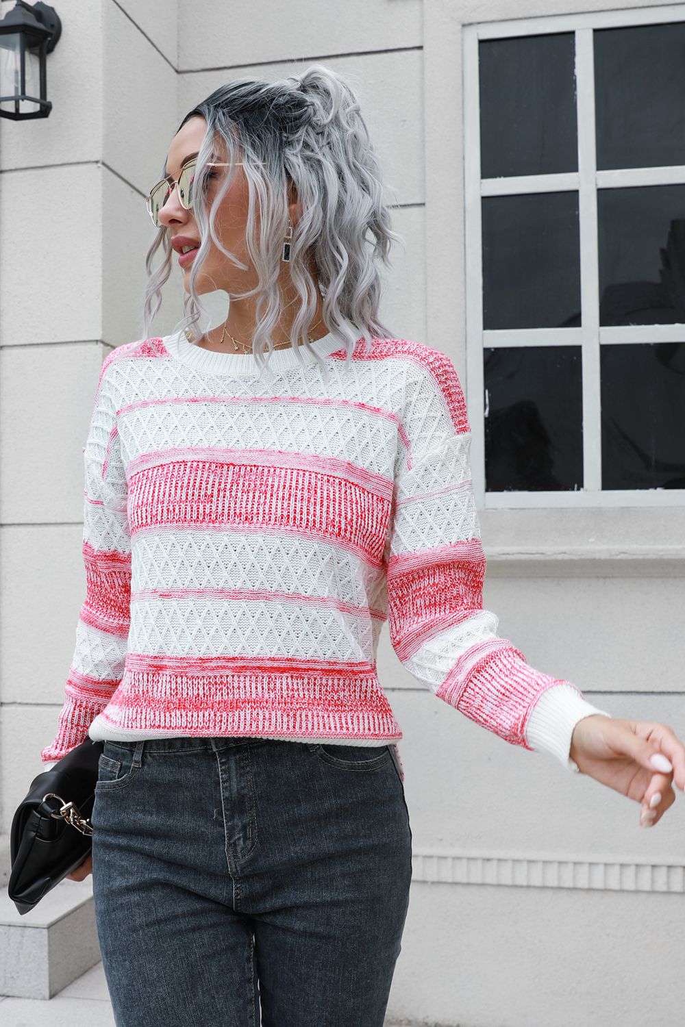 Two-Tone Casual Sweater