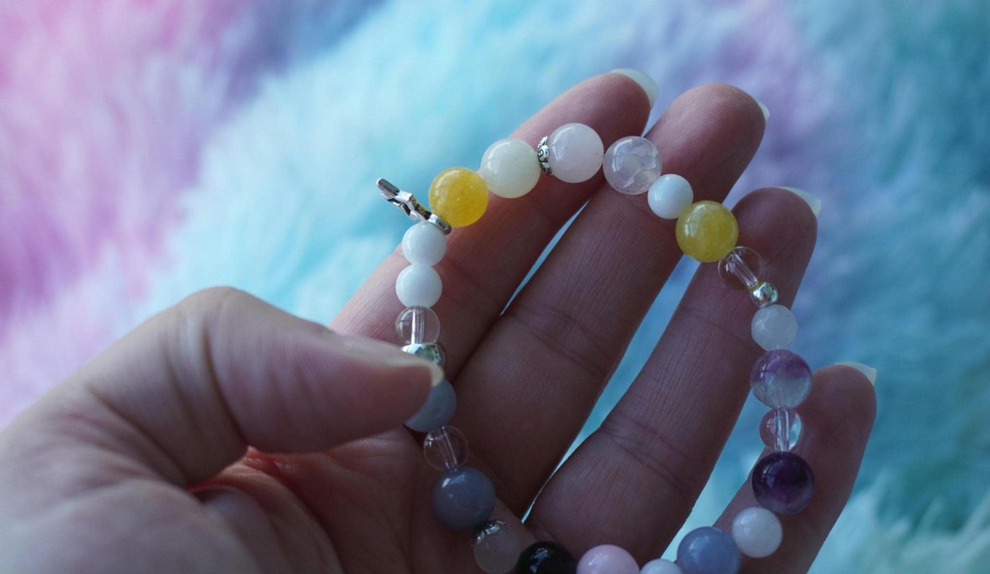 Happiness, Calm, Strength and Power Crystal Bracelet